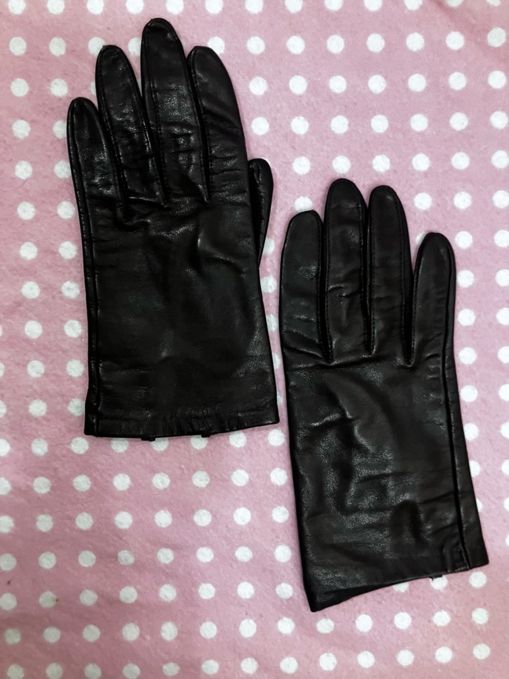 Vintage Black Leather driving gloves Small